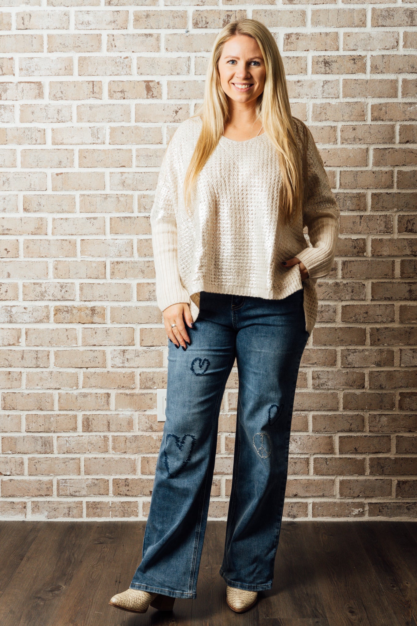 P/V SPARKLE SWEATER