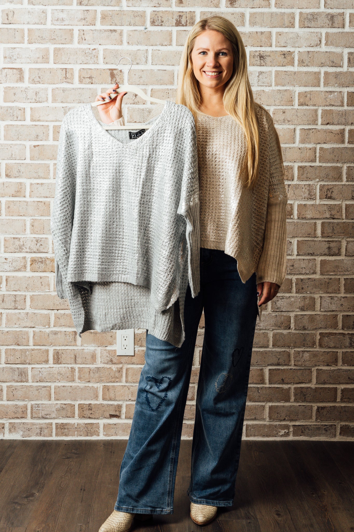 P/V SPARKLE SWEATER