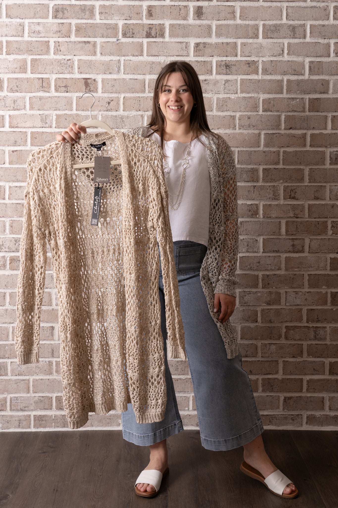 C/B CROCHET LONG CARDI