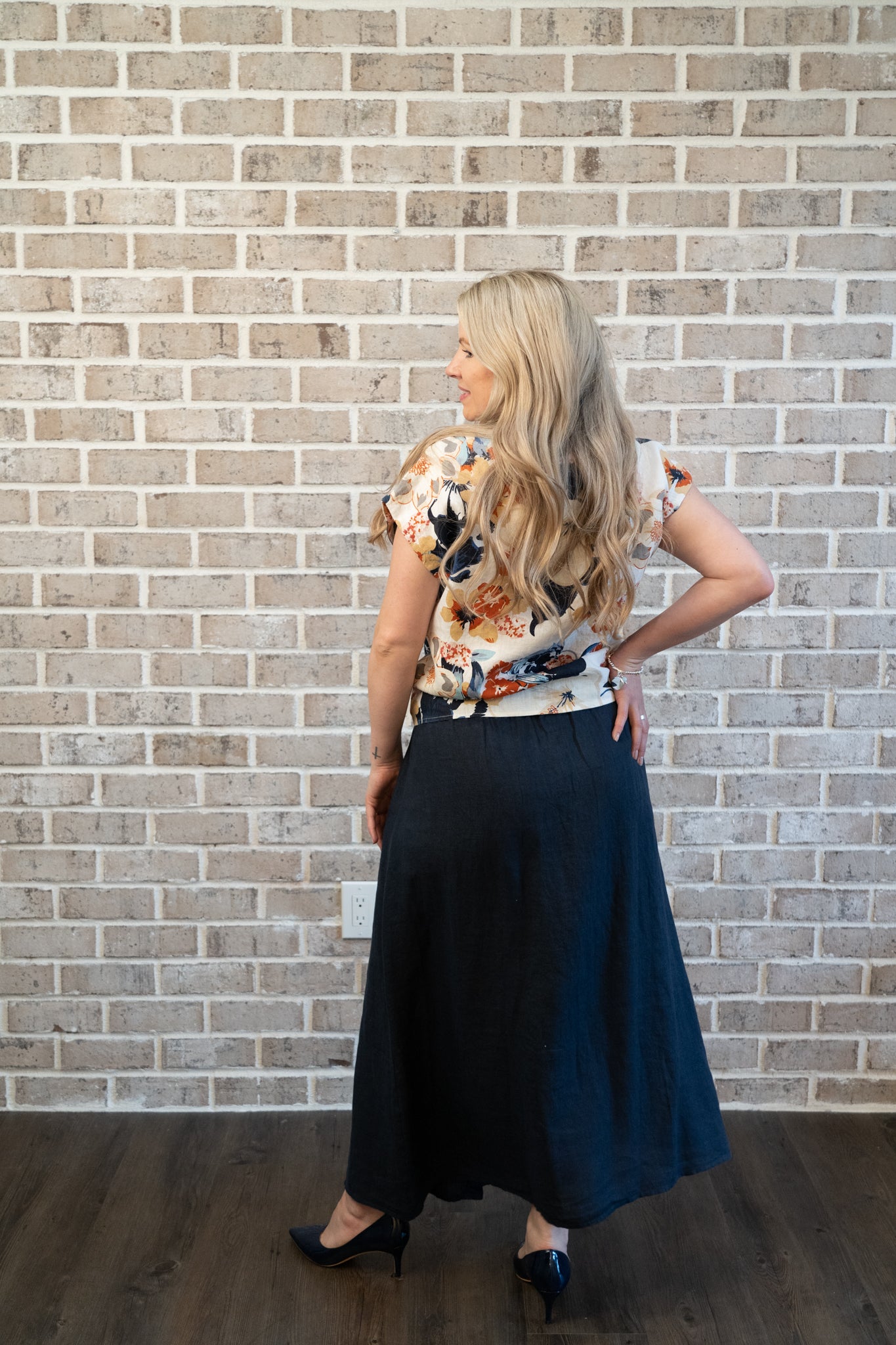 C/B PRINT TIE TOP