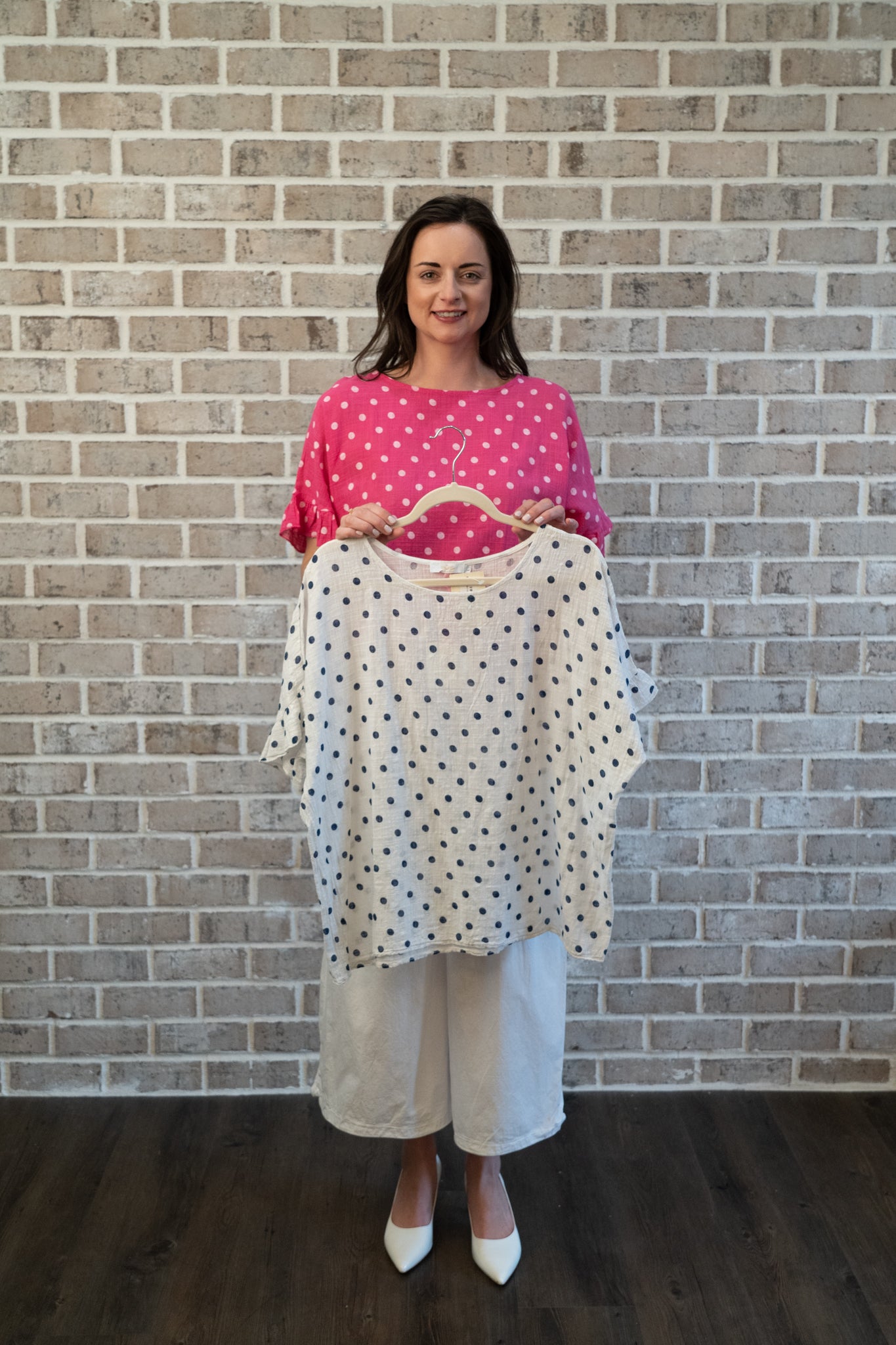 M&G GAUZE RUFFLE TOP