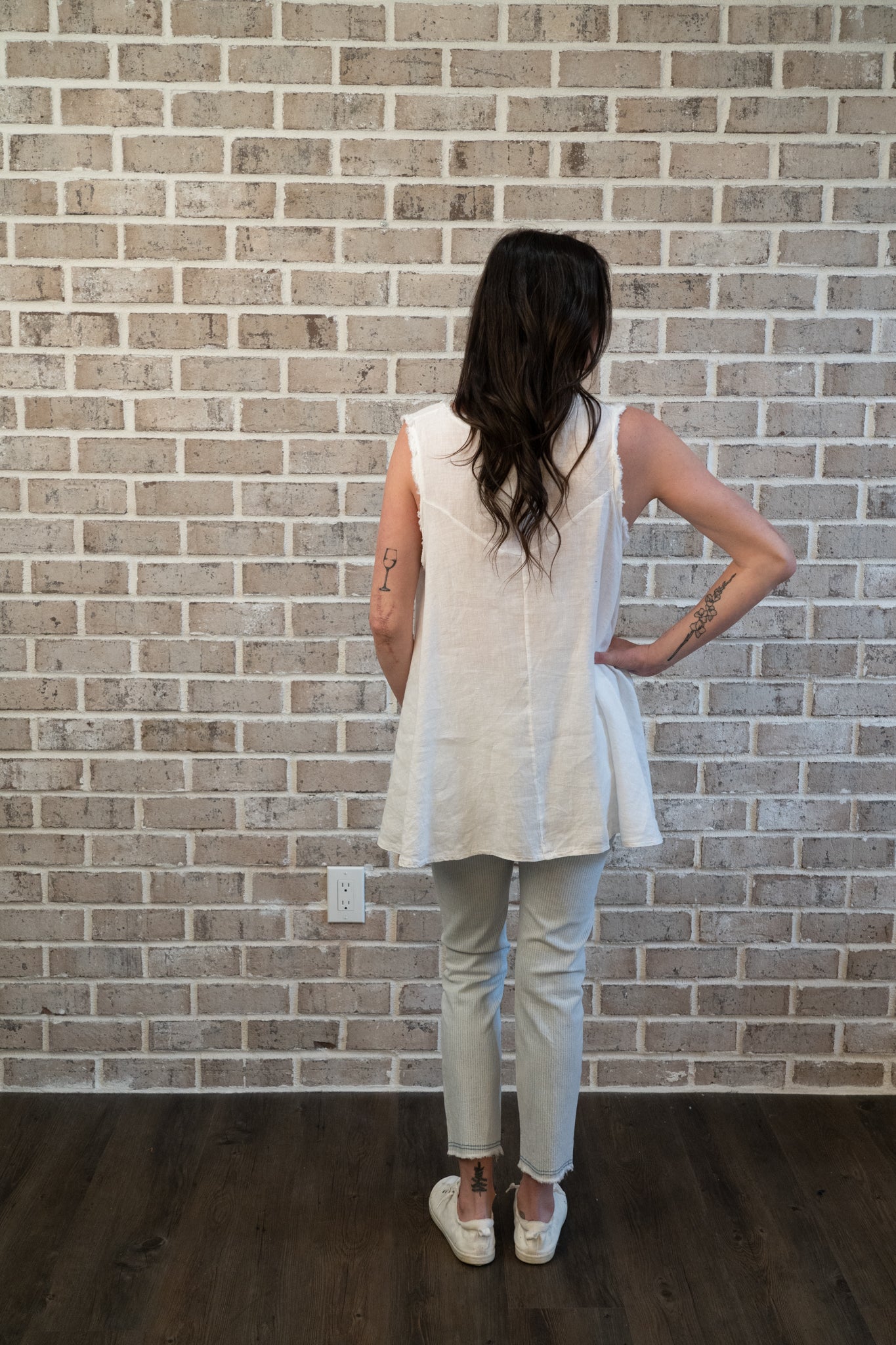 C/B STRIPE HEM SLIT PANT