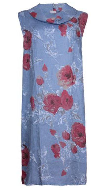 COWL SLEEVELESS DRESS