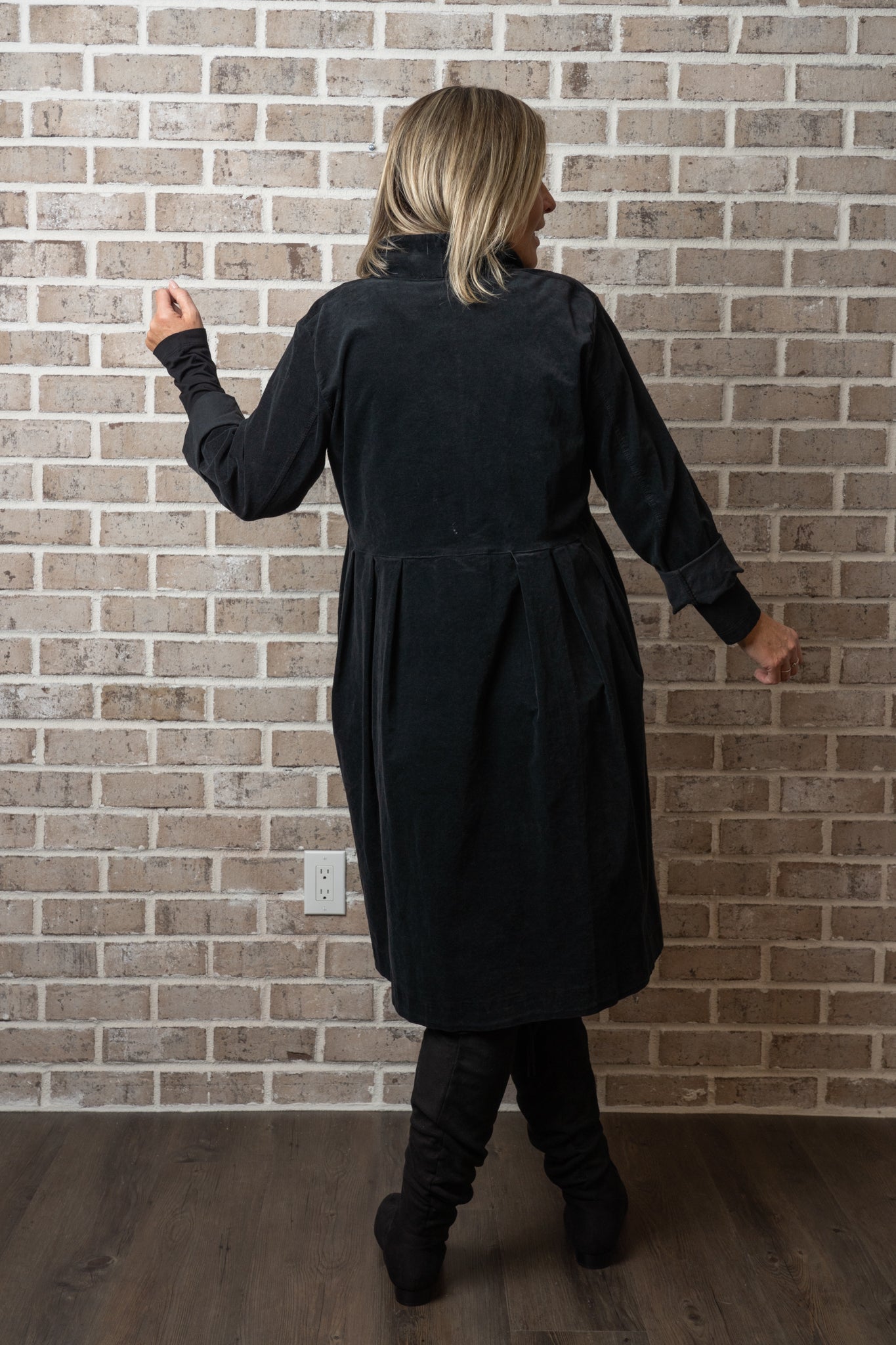 P/T CORD PLEAT COAT