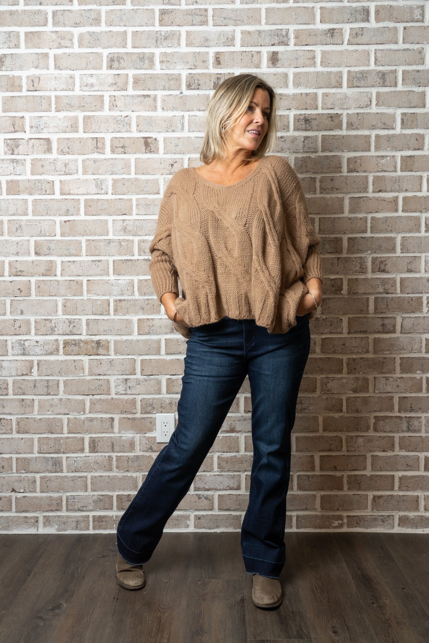 C/B SOLID DENIM FLARE PANT