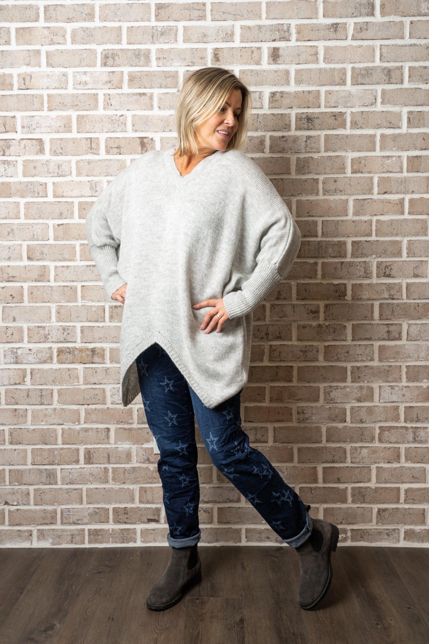 C/B STAR STETCH DENIM PULL ON PANT