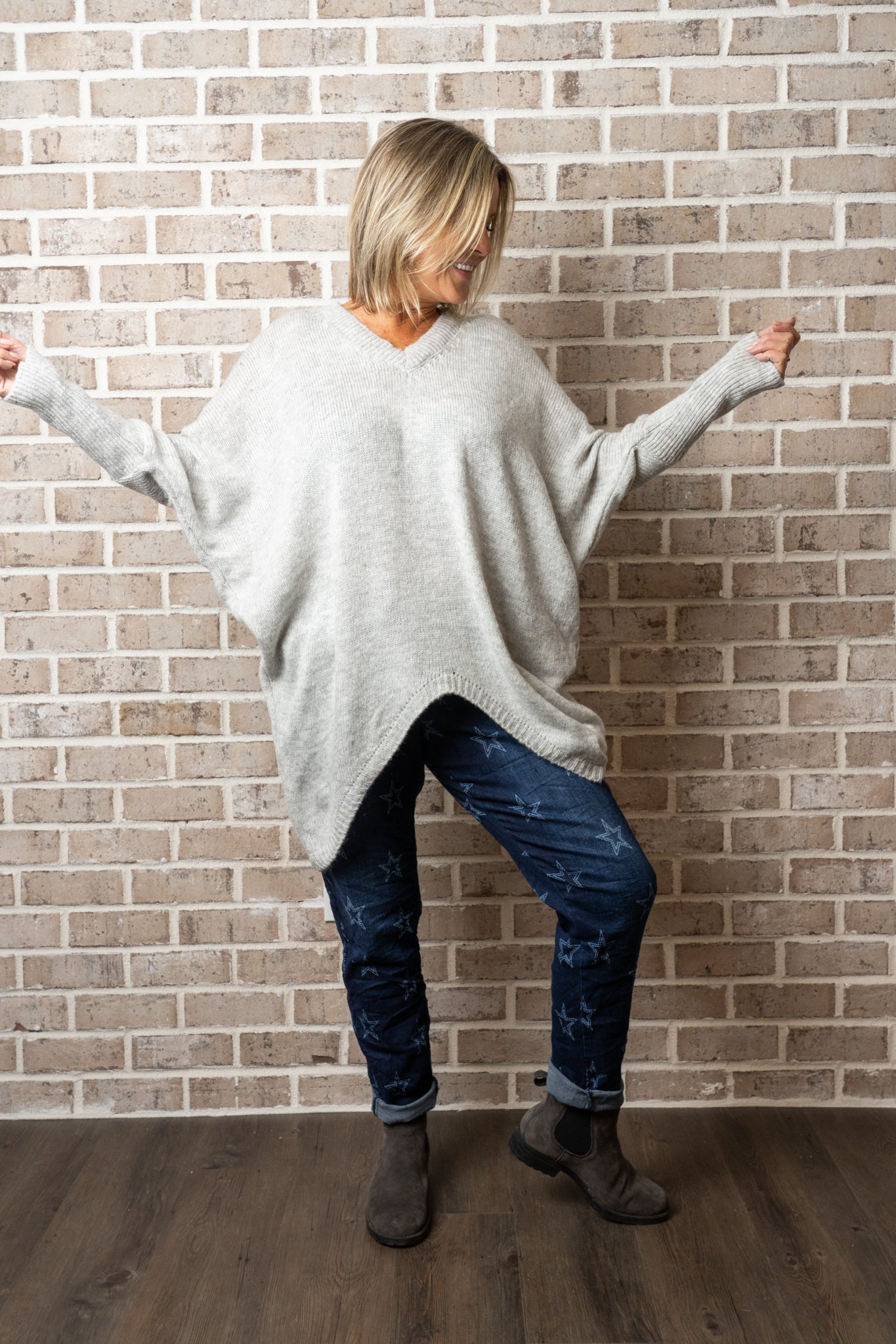 C/B STAR STETCH DENIM PULL ON PANT