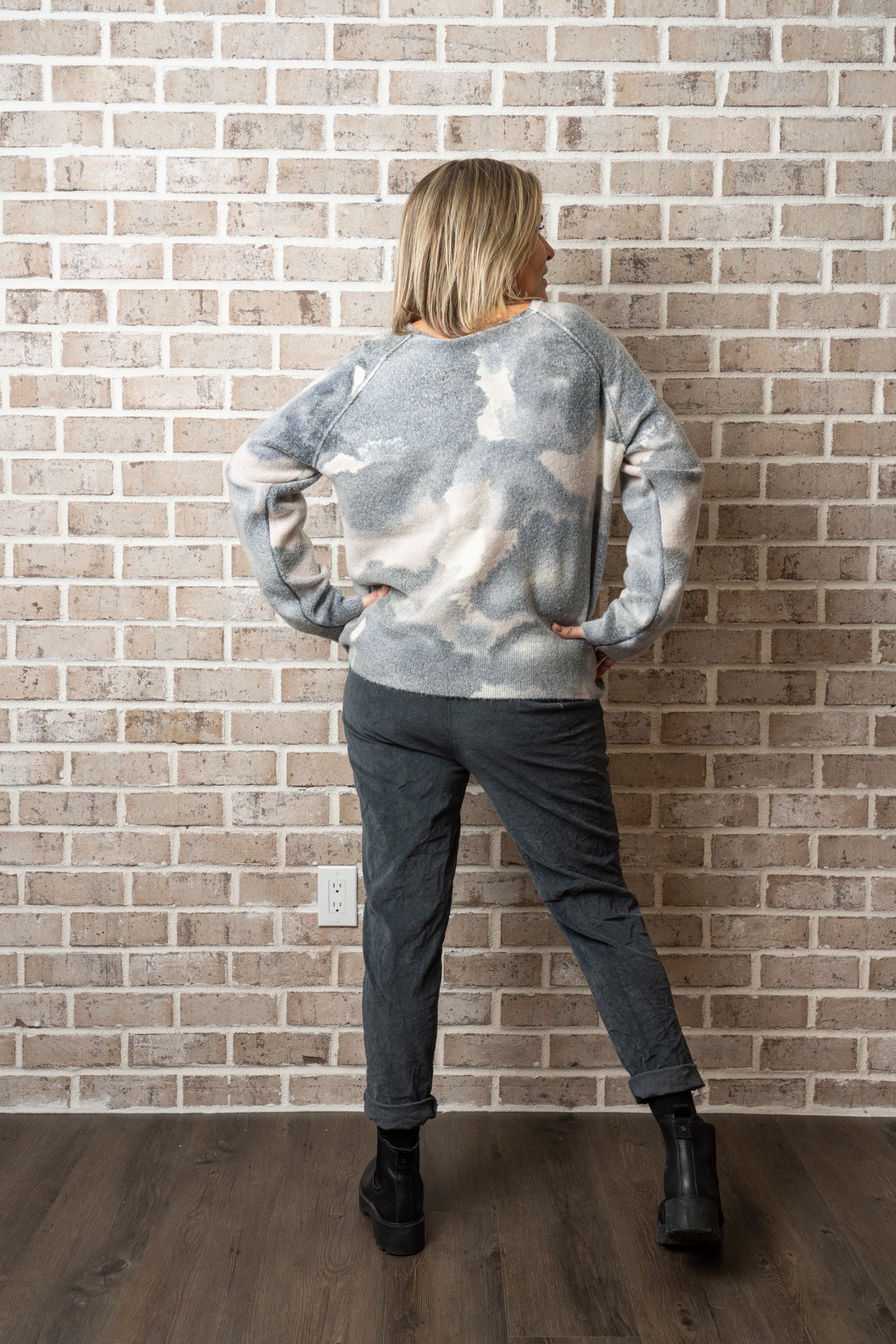 C/B REVERSIBLE PRINTED SWEATER