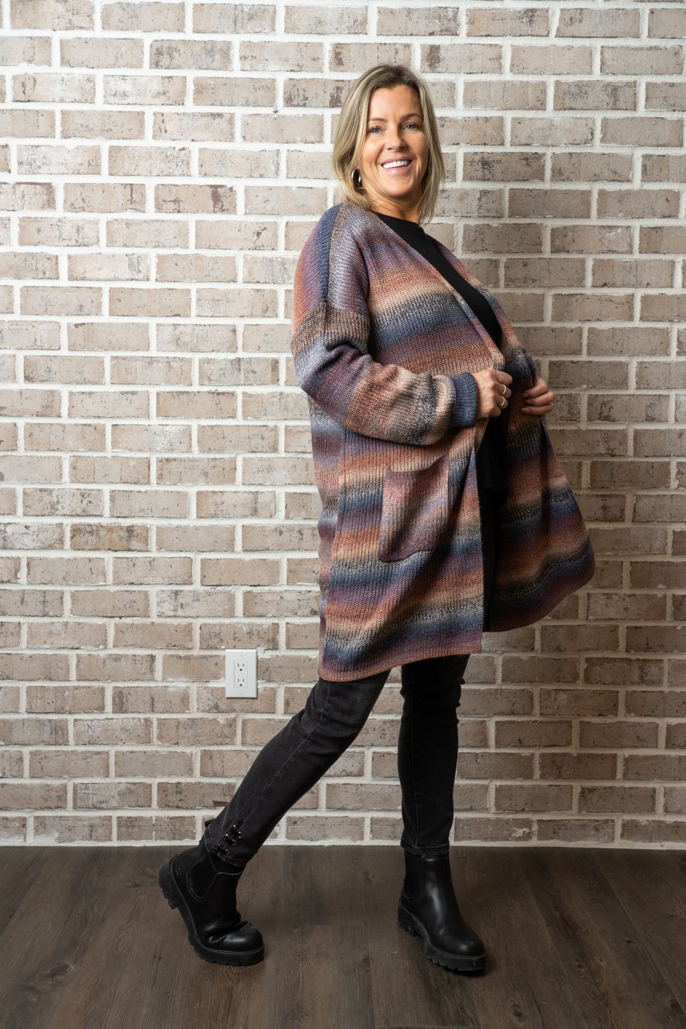 C/B STRIPED CARDIGAN