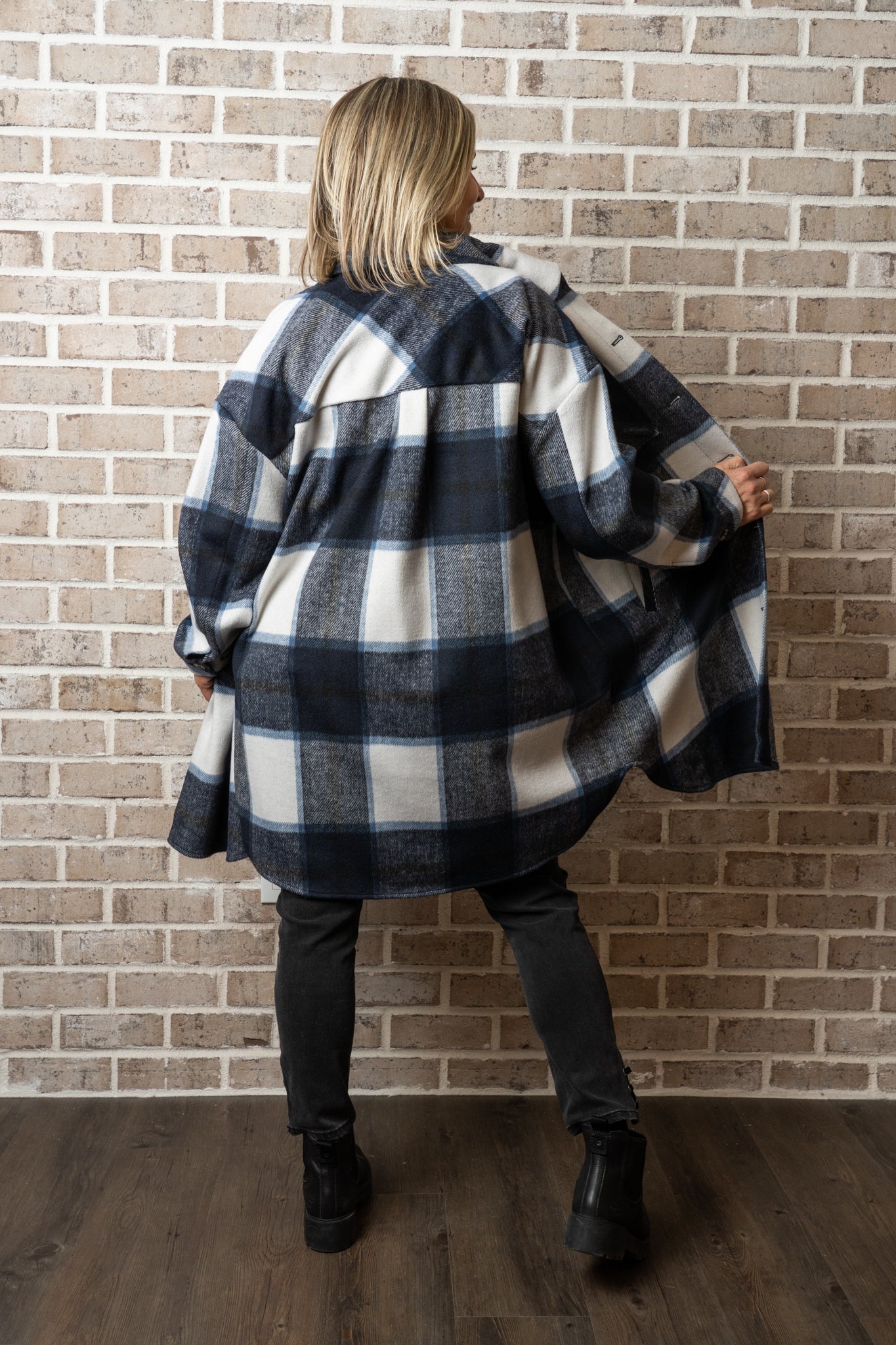 C/B PLAID WOOL SHIRT JACKET