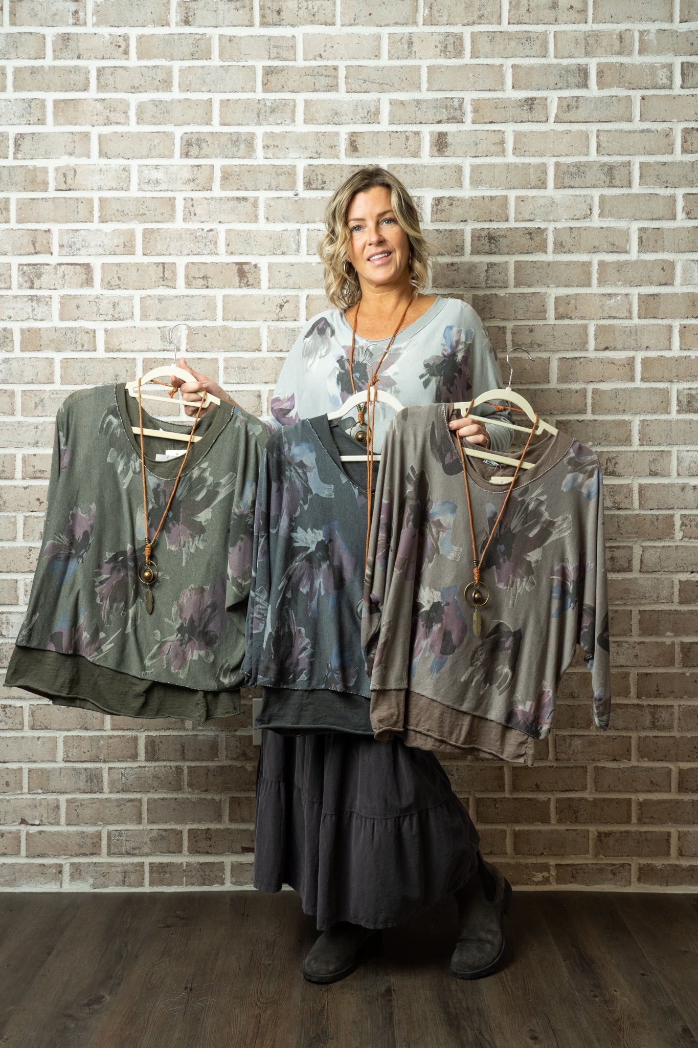 C/L FLORAL PRINT TUNIC