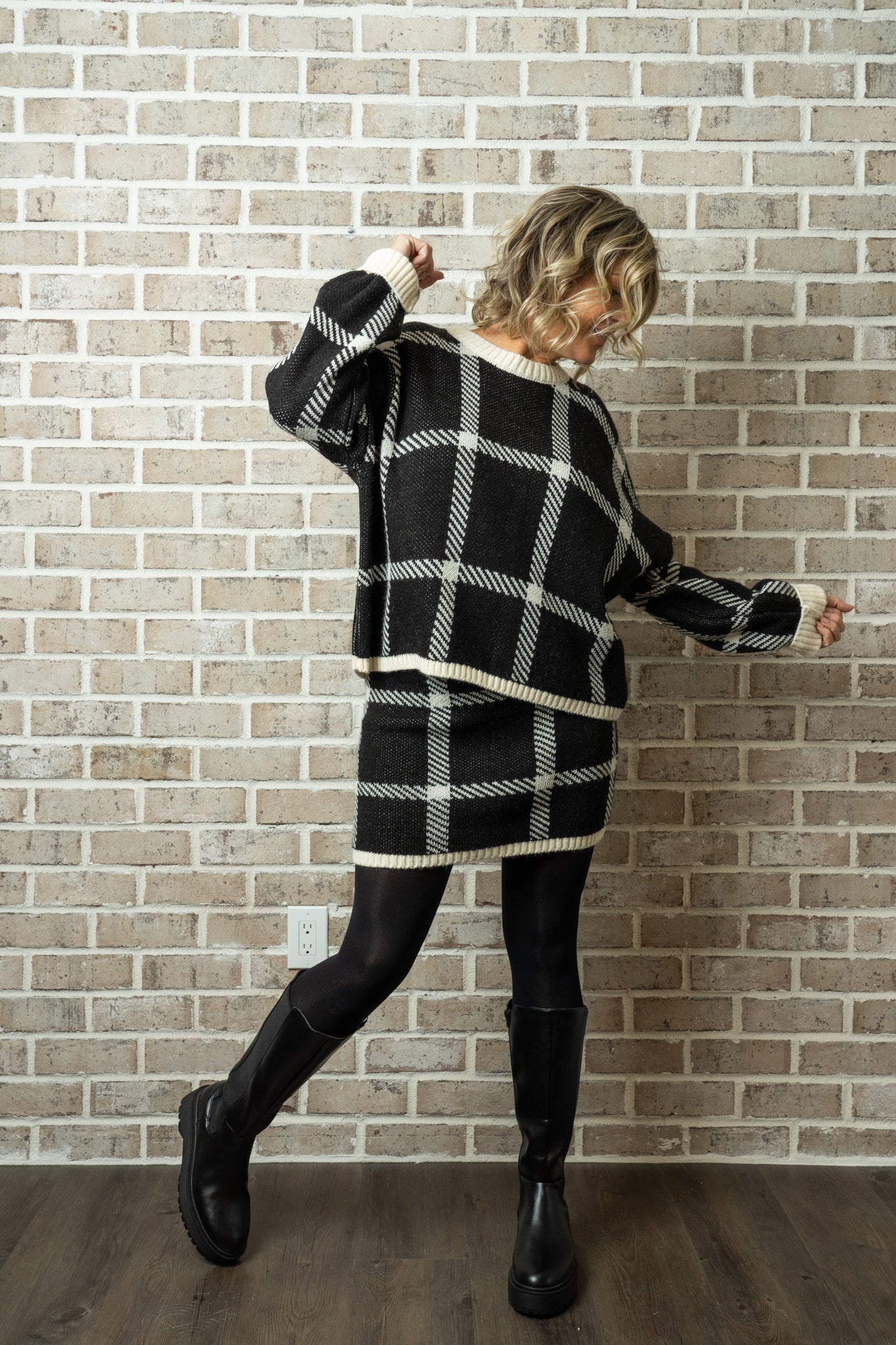 C/L CHECK SWEATER