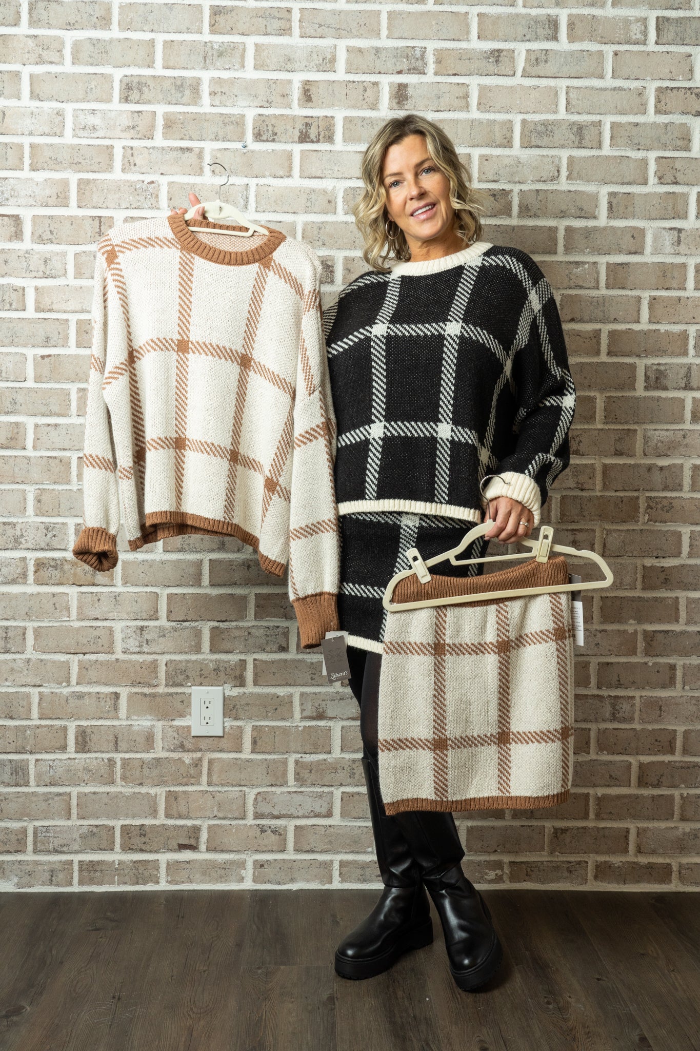 C/L CHECK SWEATER