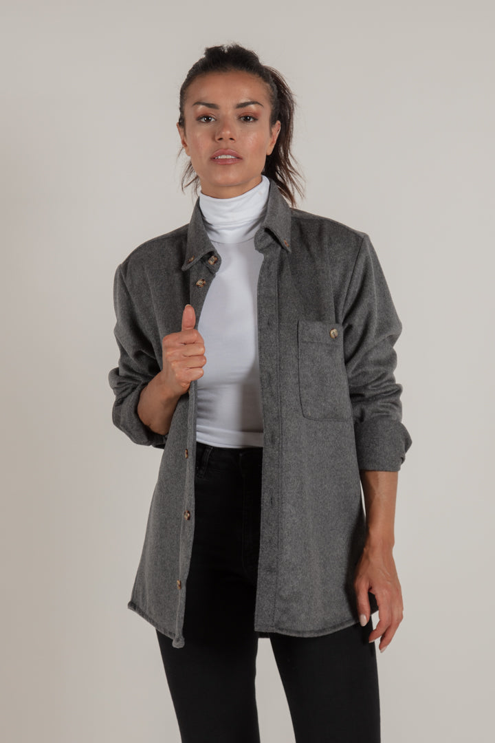 WOOL BUTTON DOWN