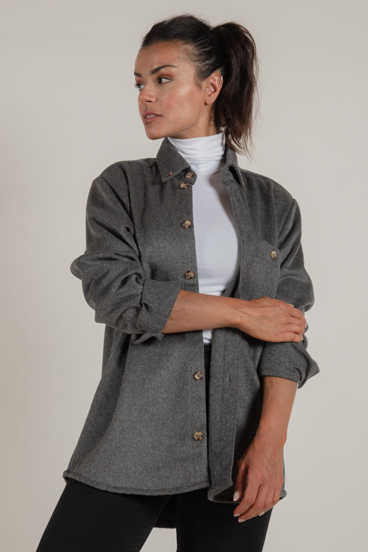 WOOL BUTTON DOWN