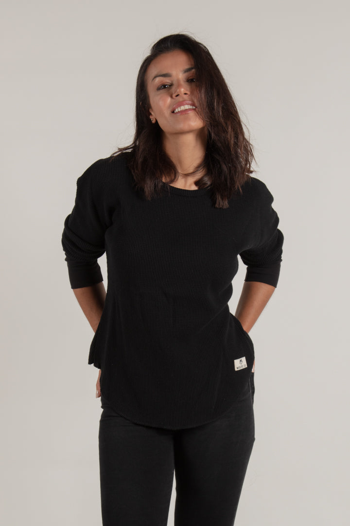 WOMEN'S WAFFLE KNIT