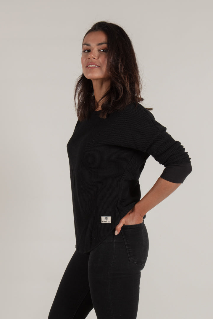 WOMEN'S WAFFLE KNIT