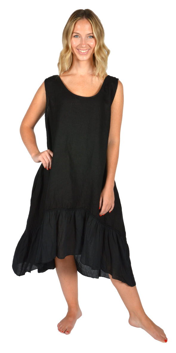 RUFFLE SWING TANK DRESS