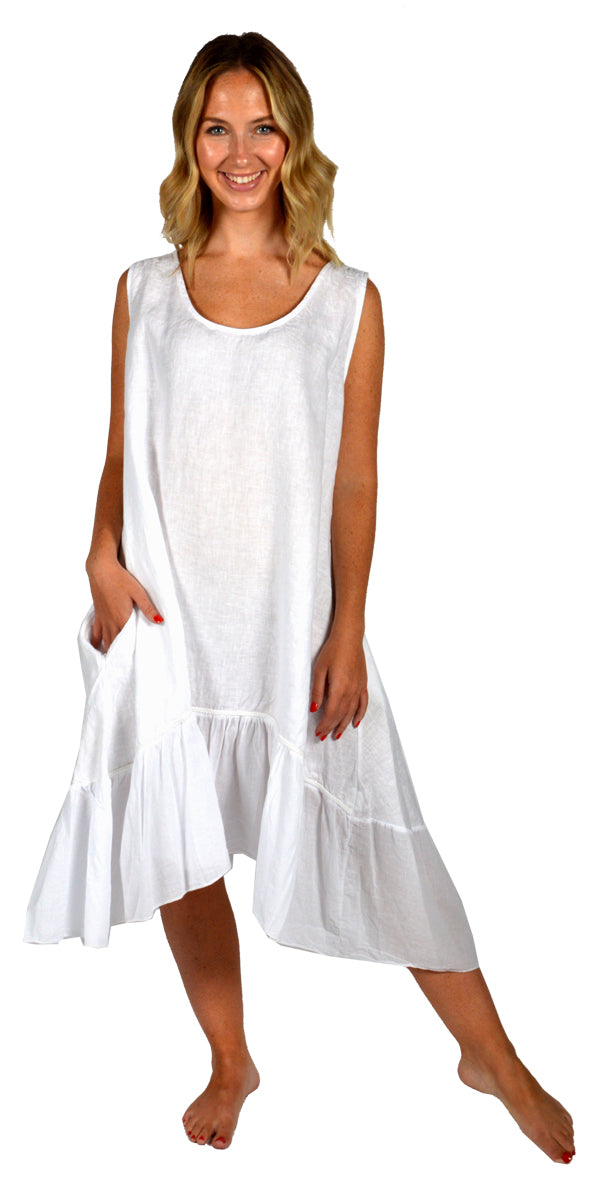 RUFFLE SWING TANK DRESS