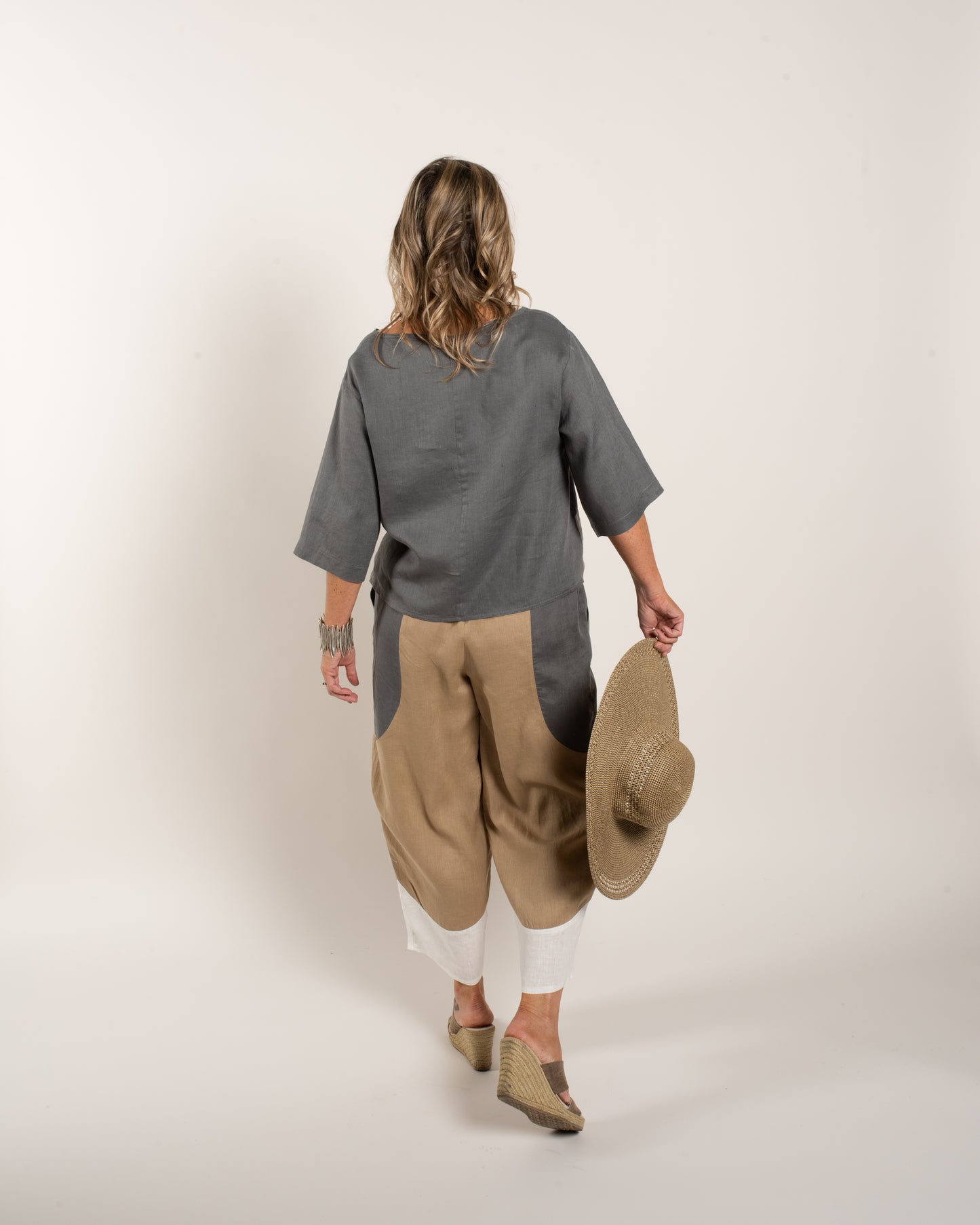 COLOUR BLOCK CROP PANT
