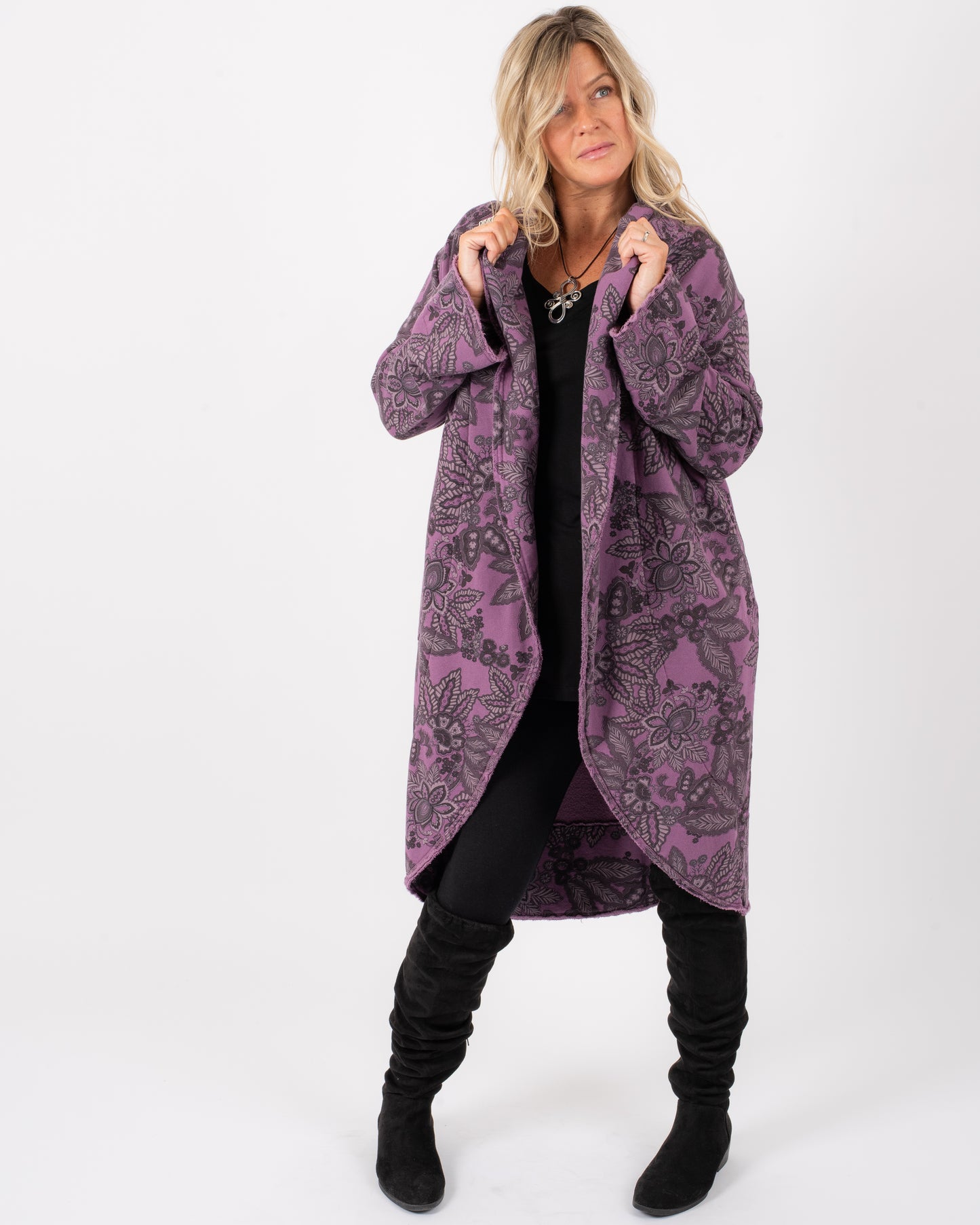 PRINT WRAP COAT
