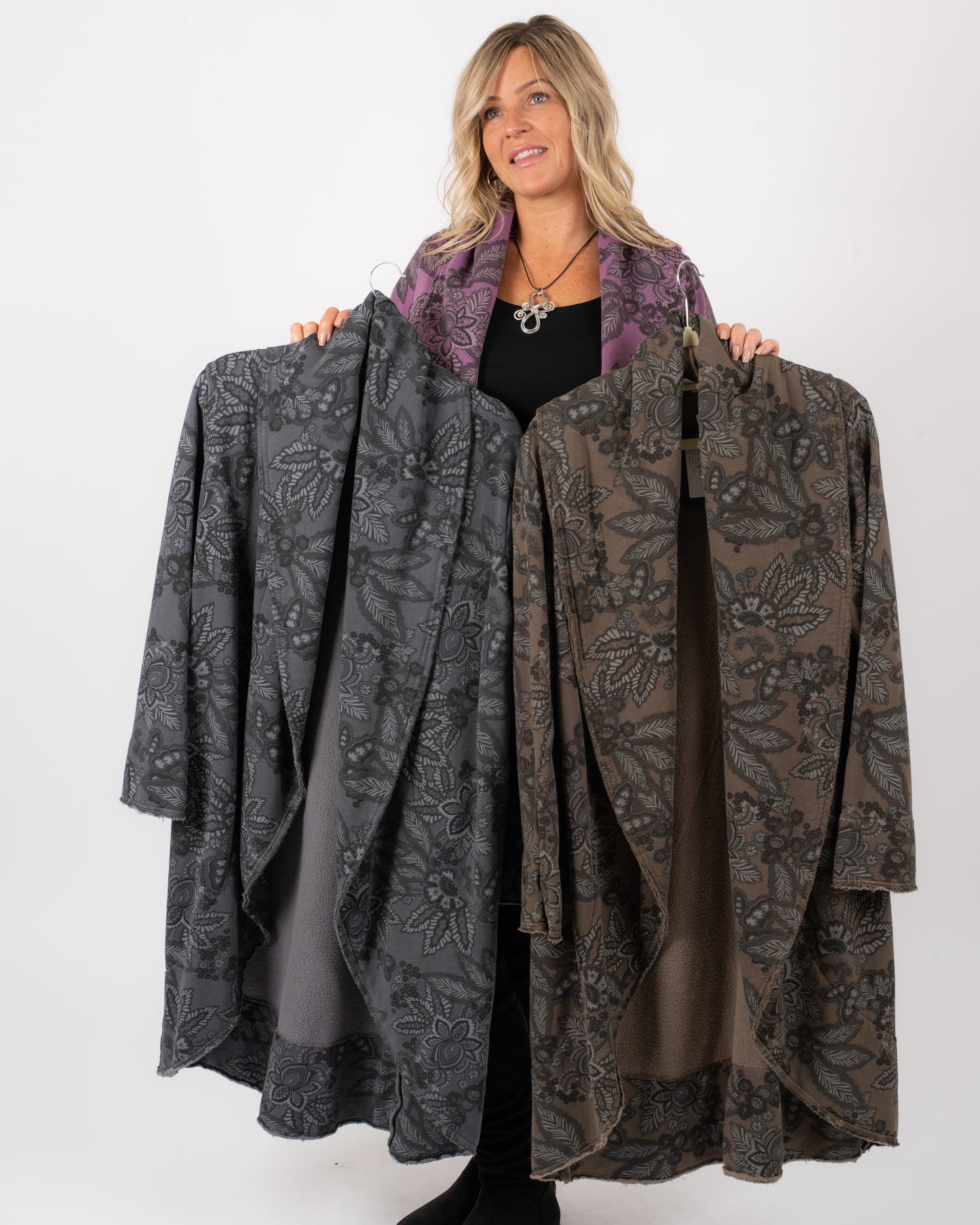 PRINT WRAP COAT