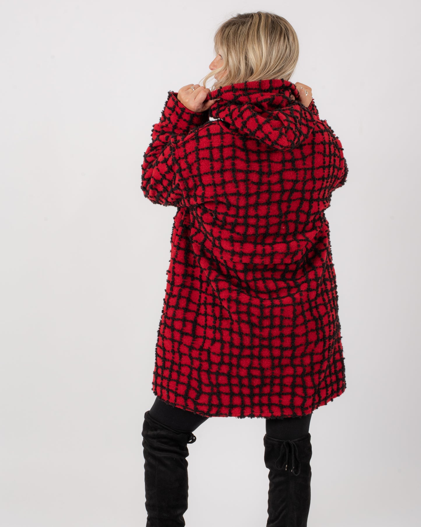 CL CHECK HOODED COAT