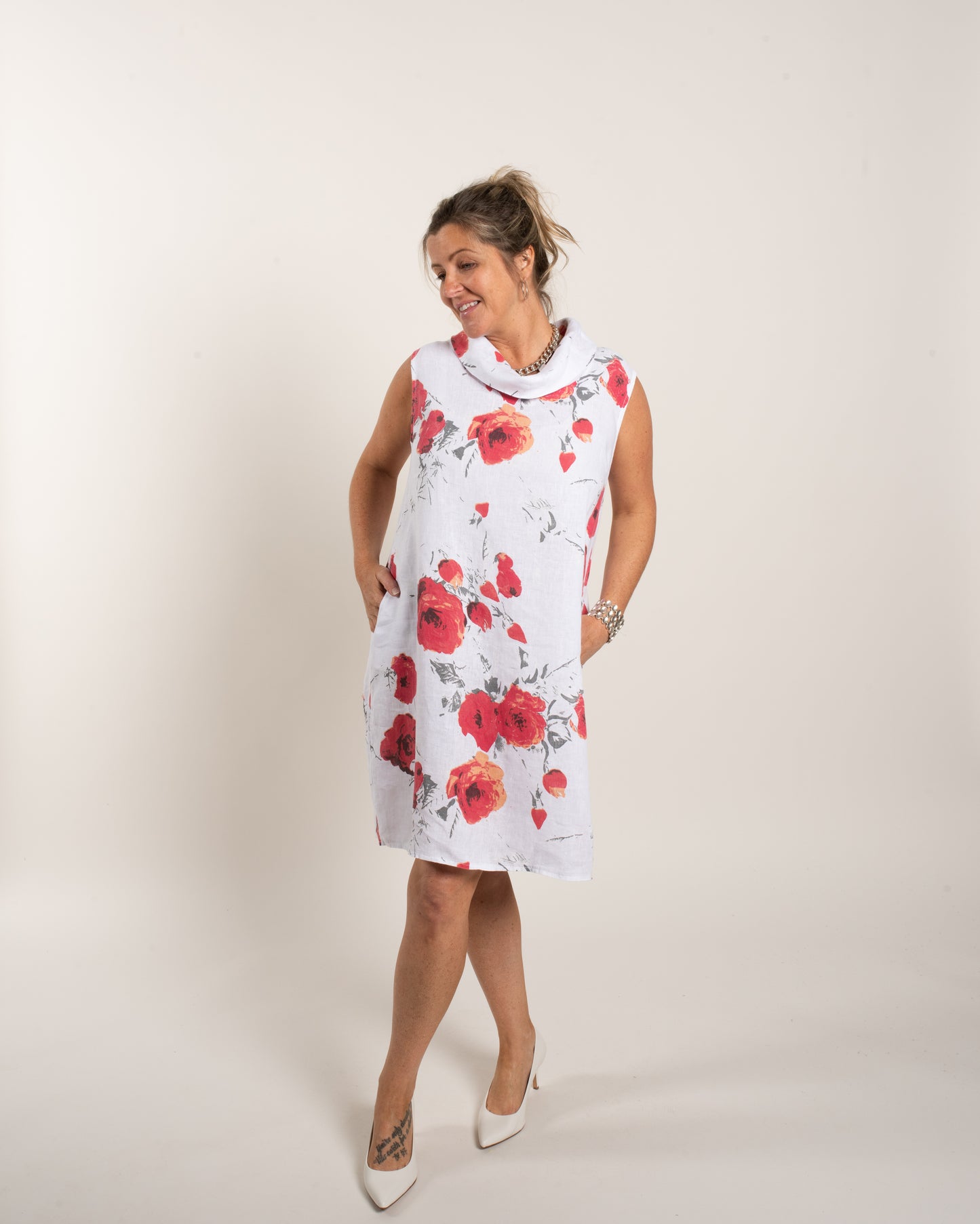 COWL BUBBLE DRESS