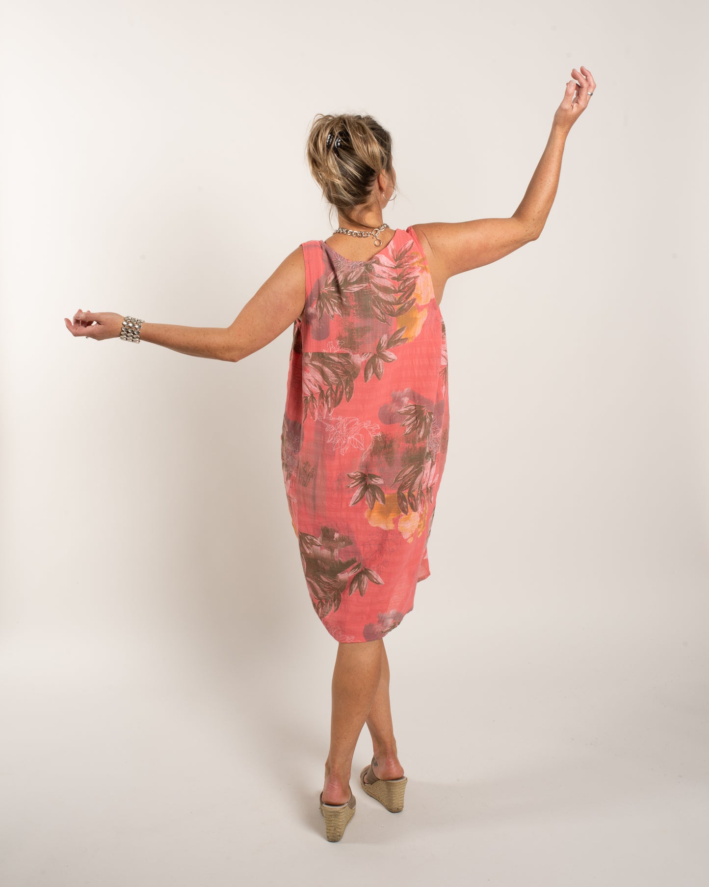 2 PKT PALM DRESS