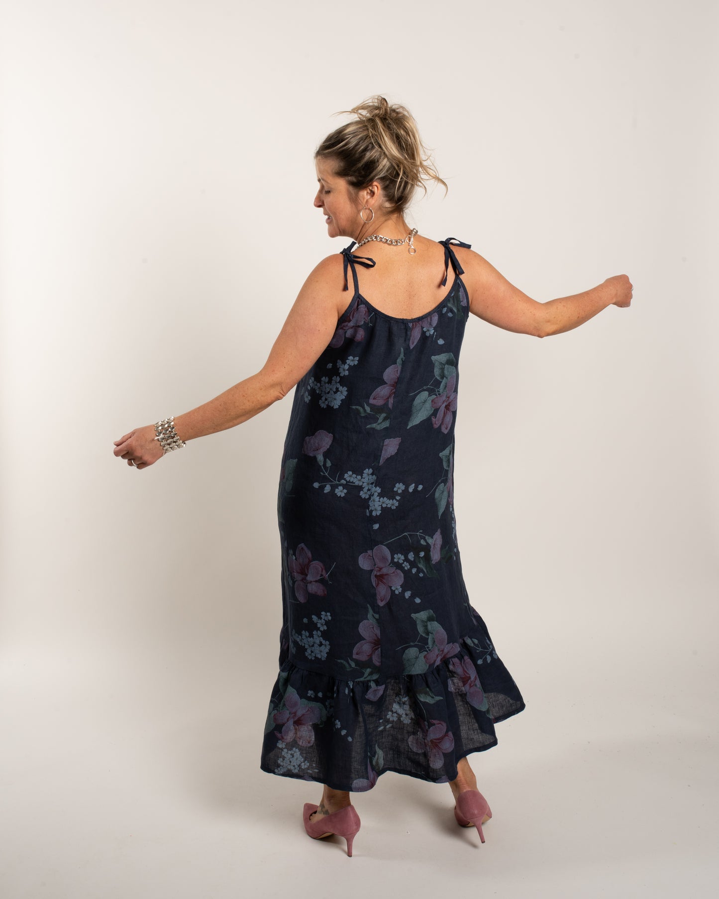 FLORAL RUFFLE DRESS