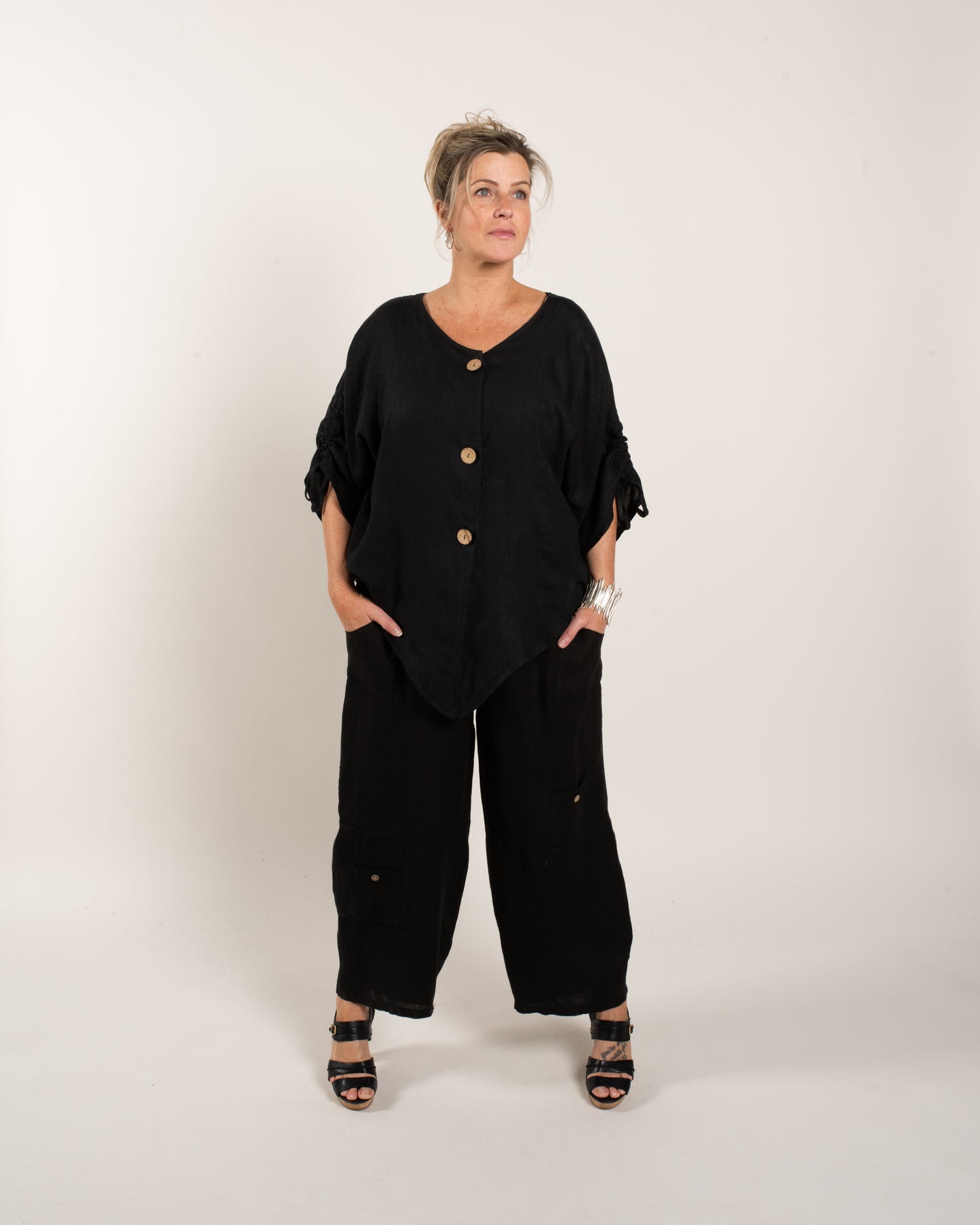 BUTTON BACK JKT