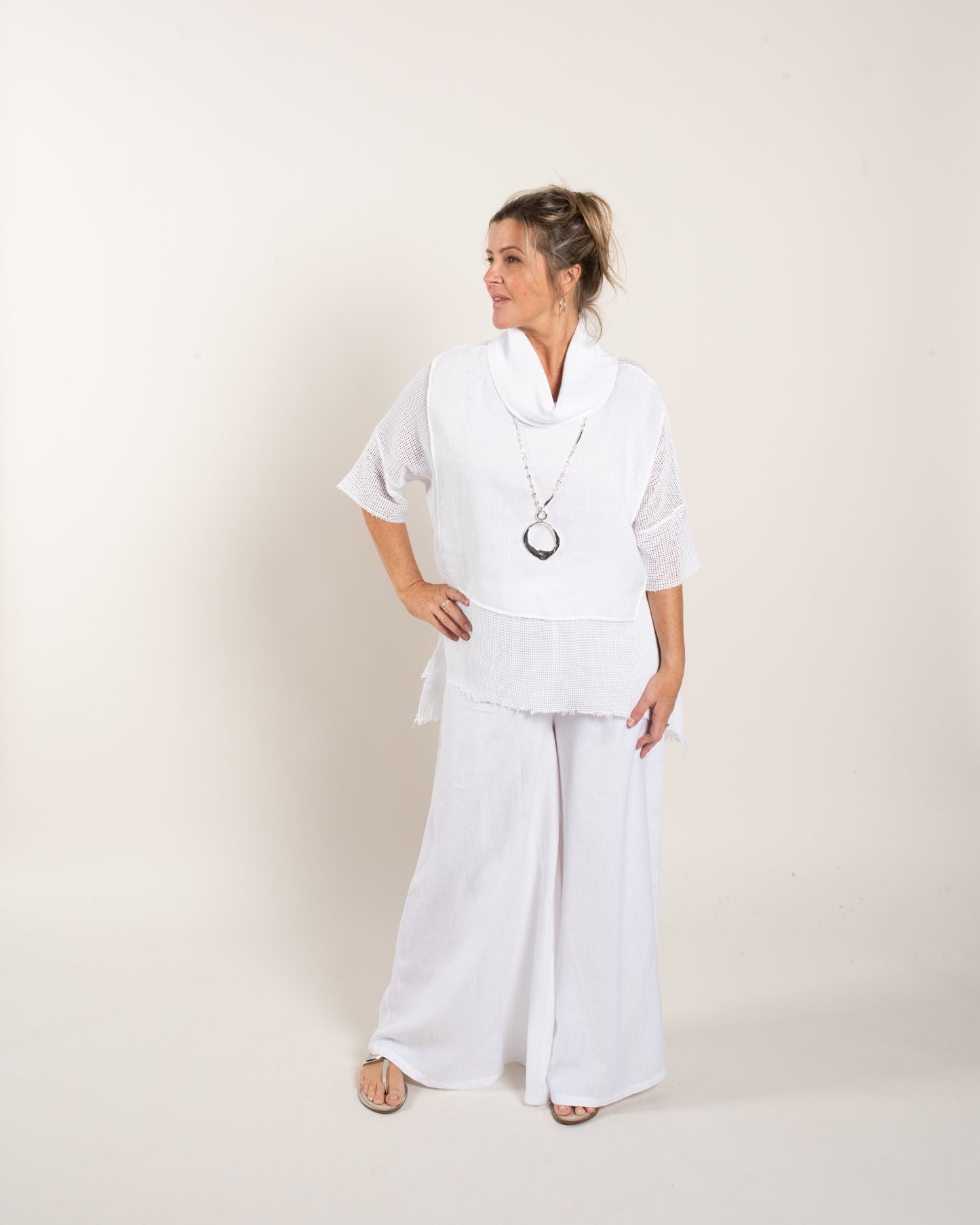 MESH COWL TUNIC
