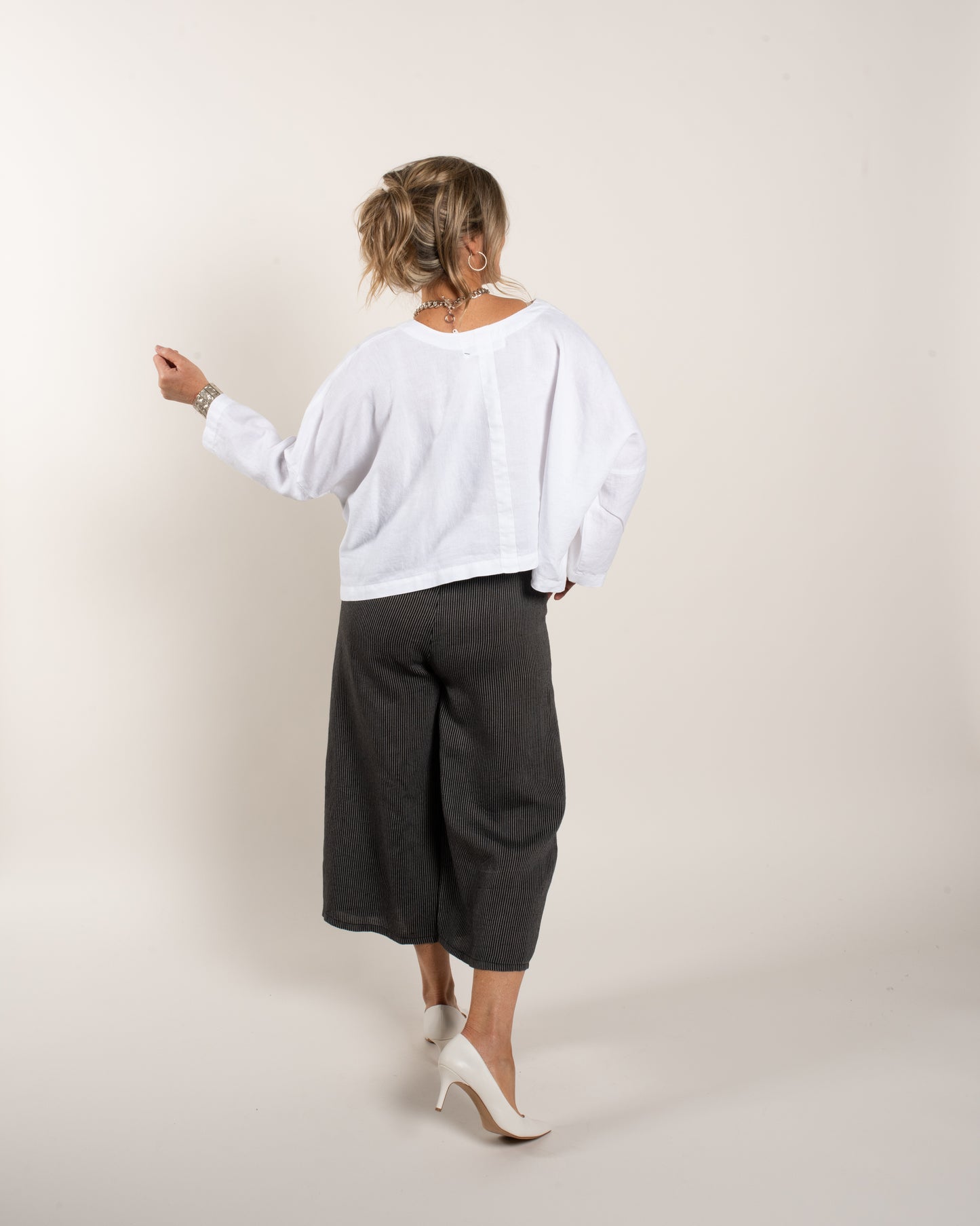 STRIPED PLEAT PANT