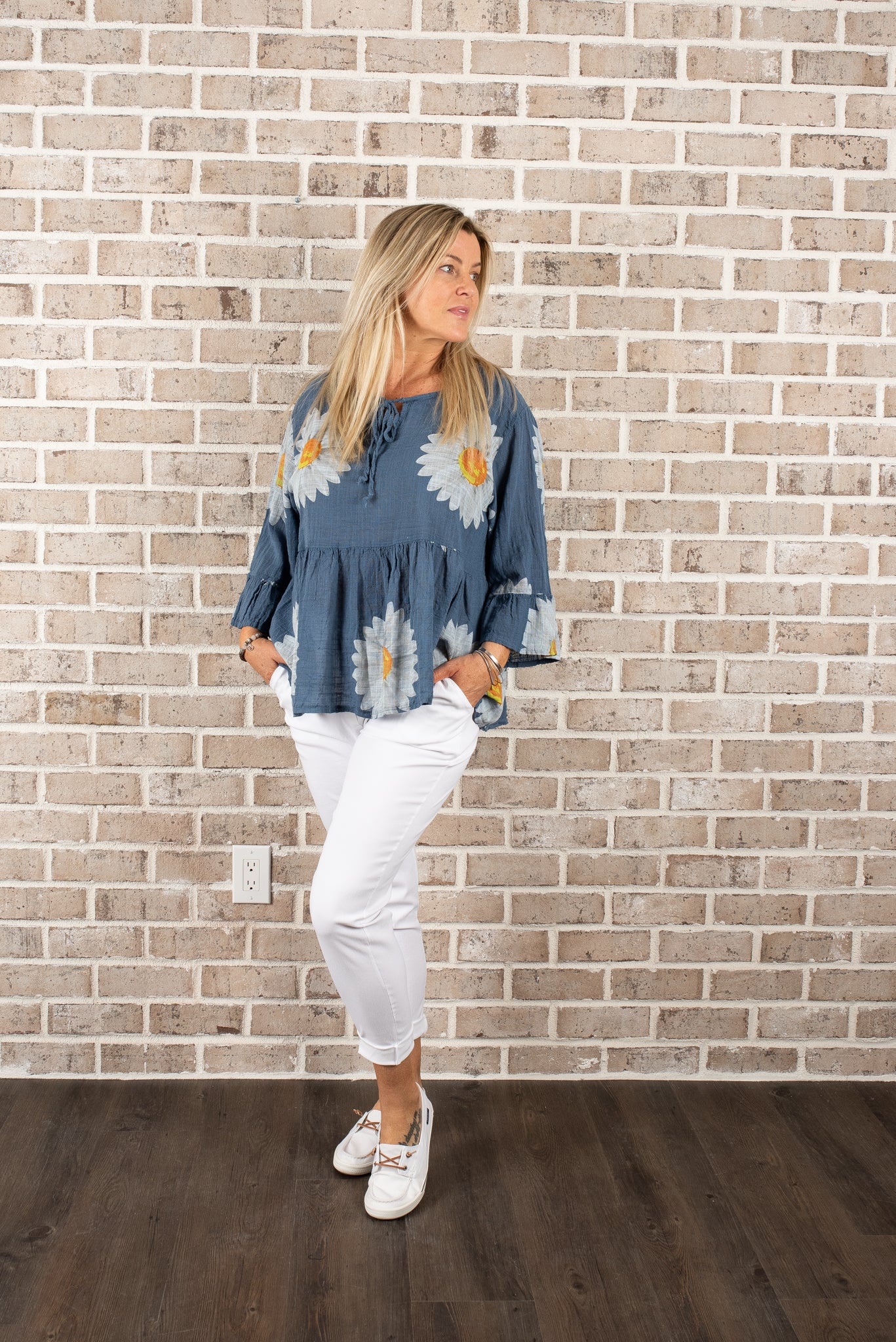 C/L DAISY PRINT TOP