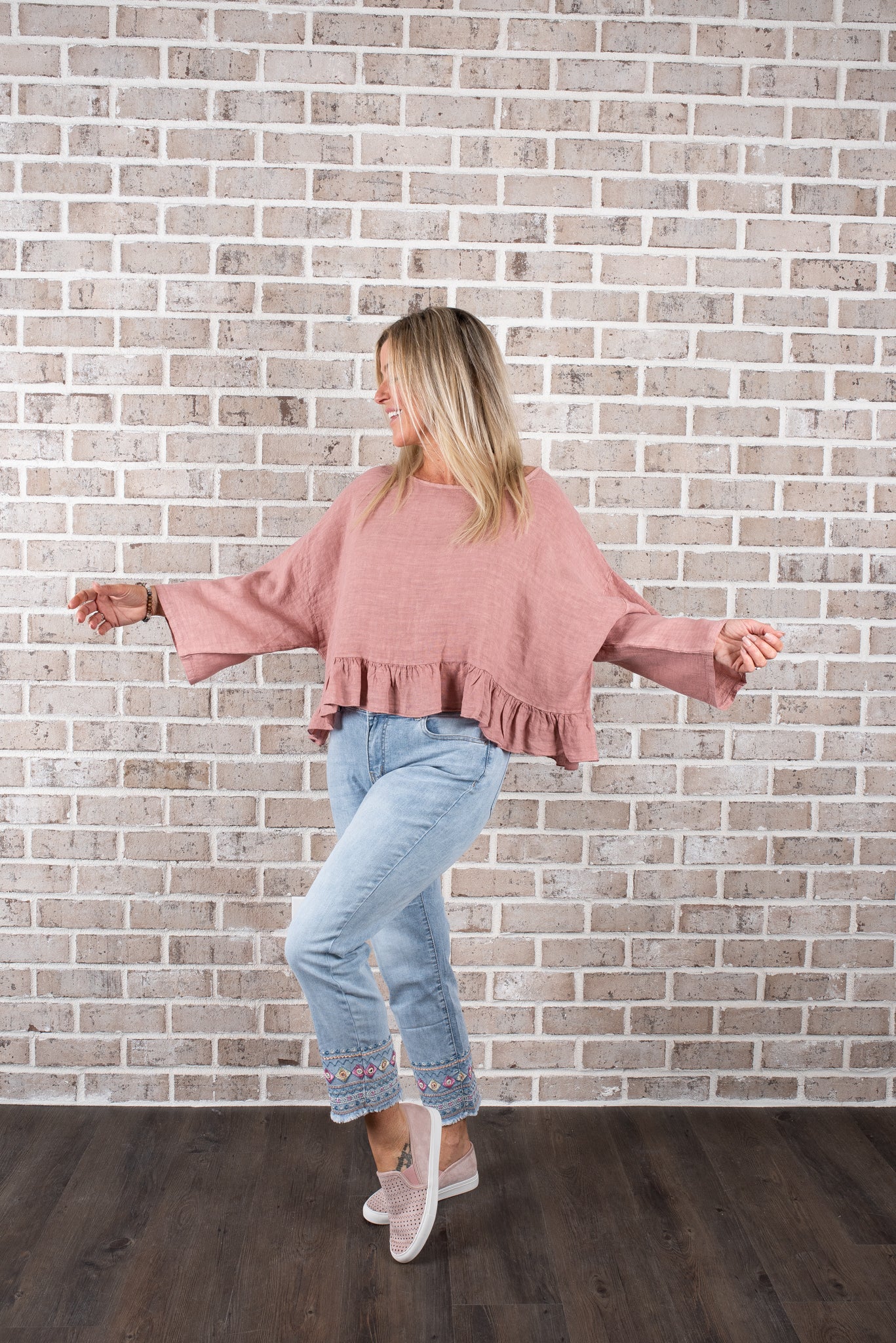 C/B EMBROIDERED DENIM JEANS