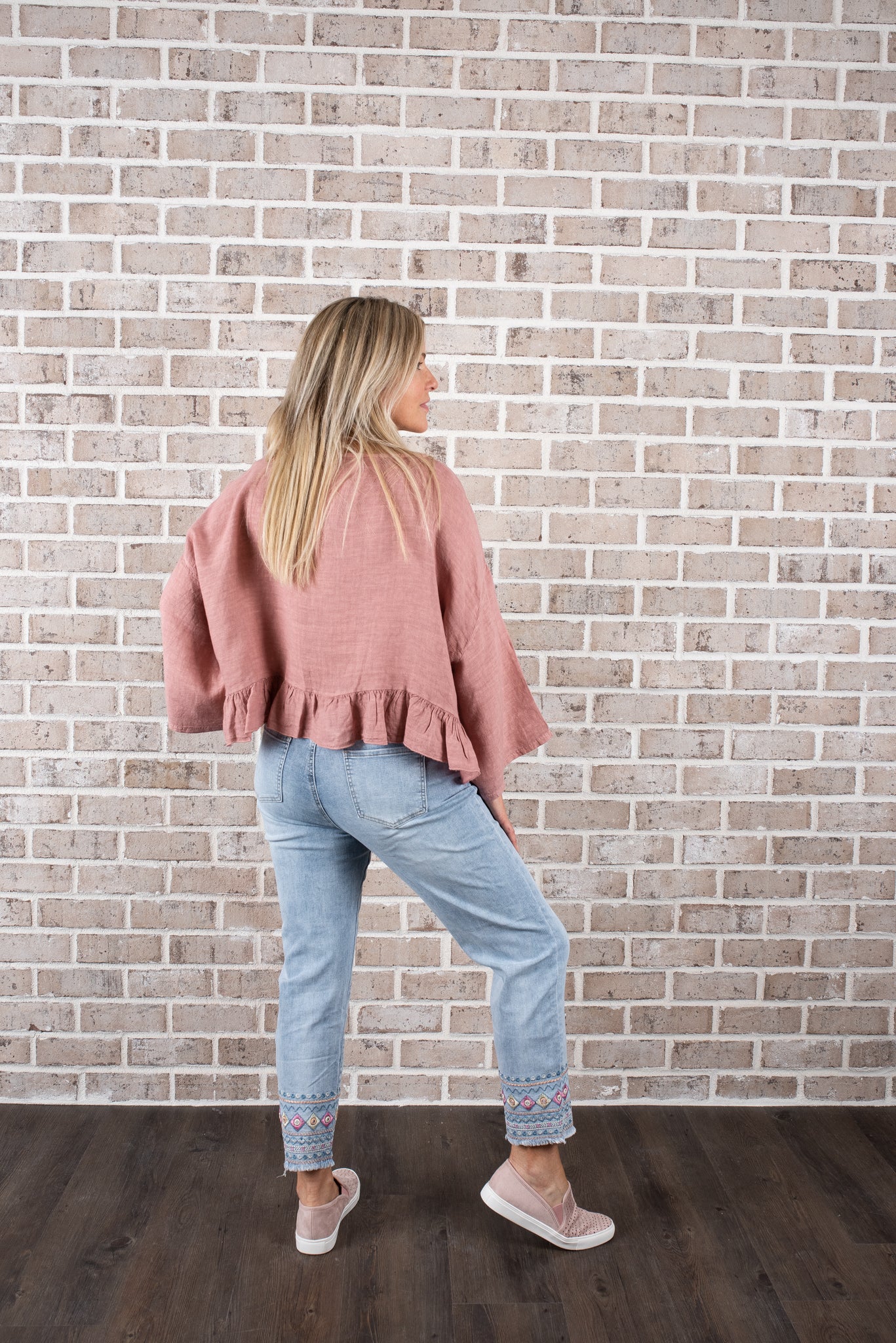 C/B EMBROIDERED DENIM JEANS