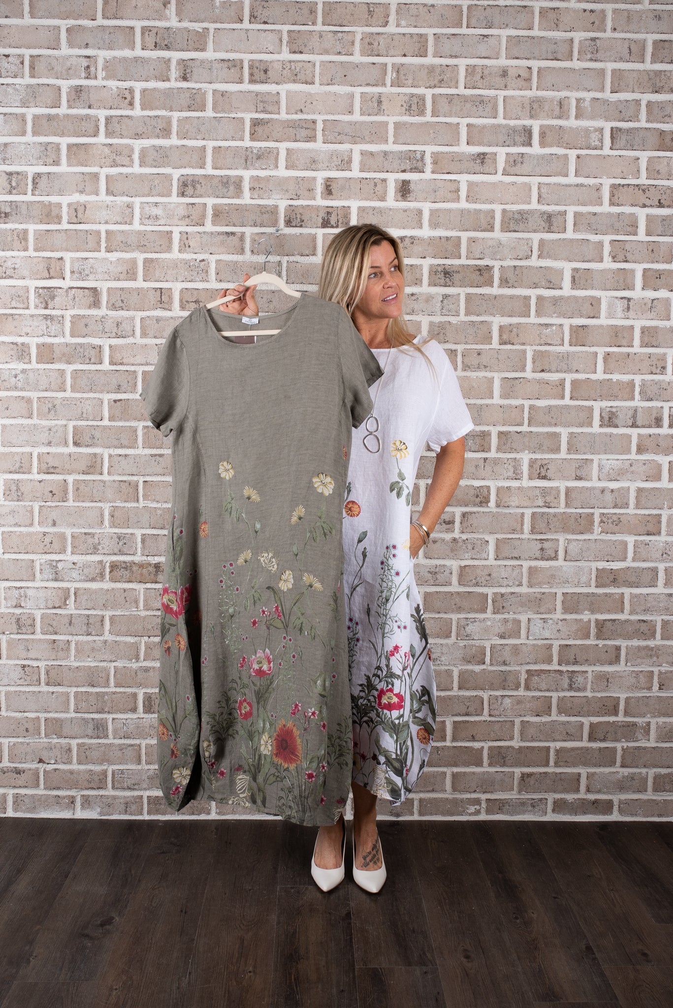 P/V LONG GARDEN DRESS
