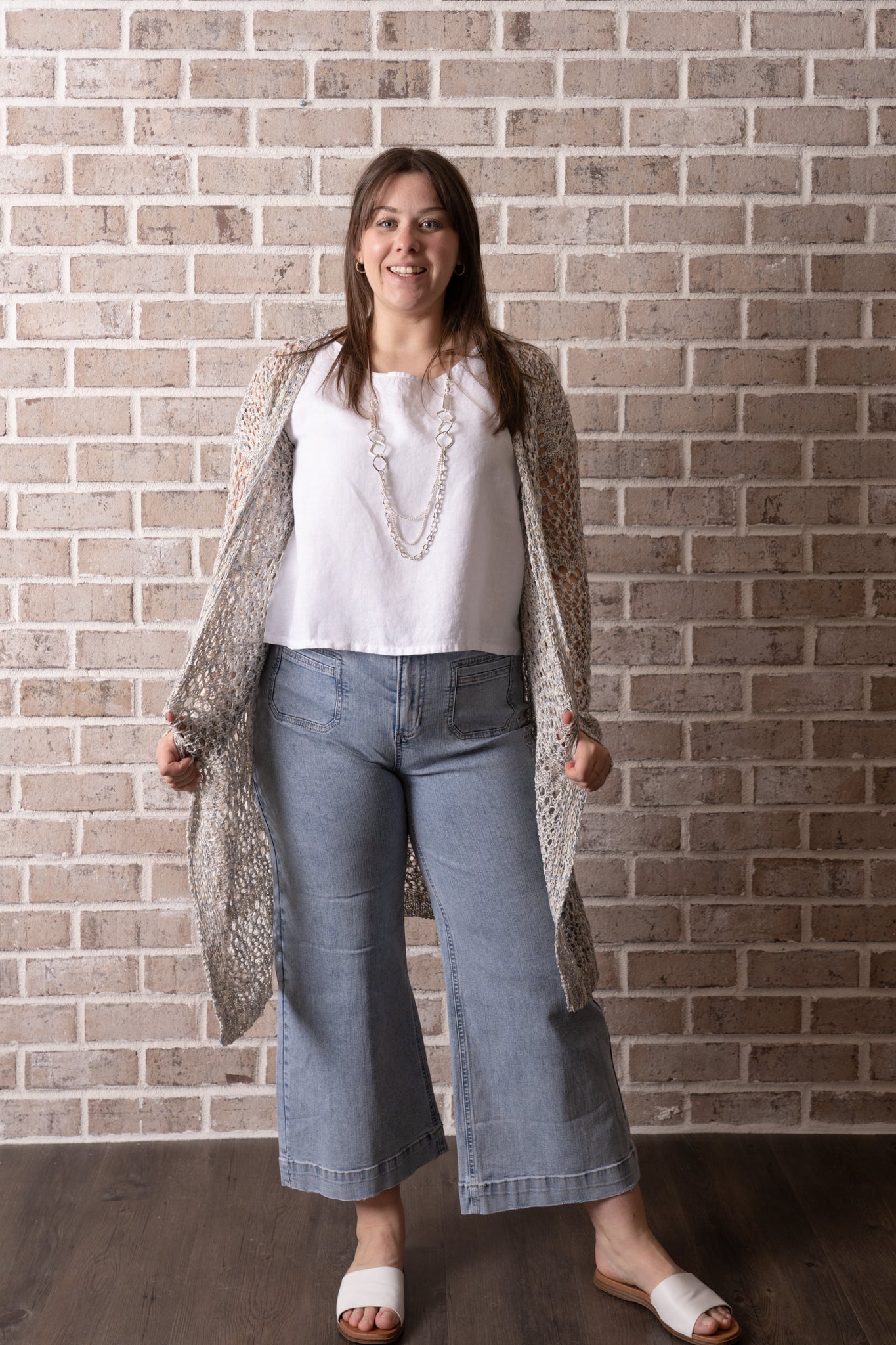 C/B CROCHET LONG CARDI