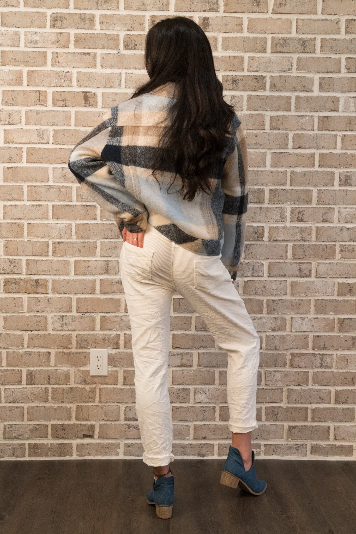 C/B PLAID SHORT JKT