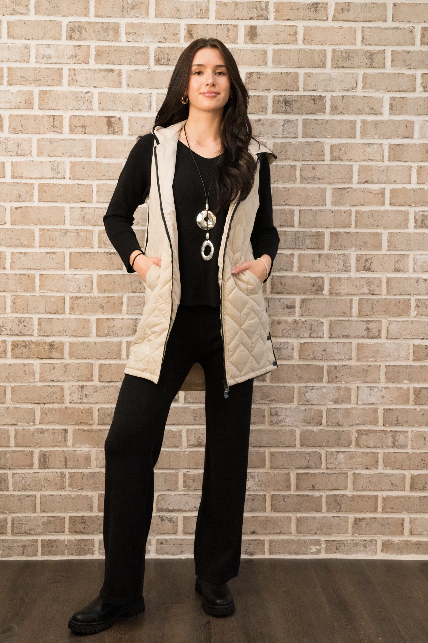 C/B LONG PUFFER VEST