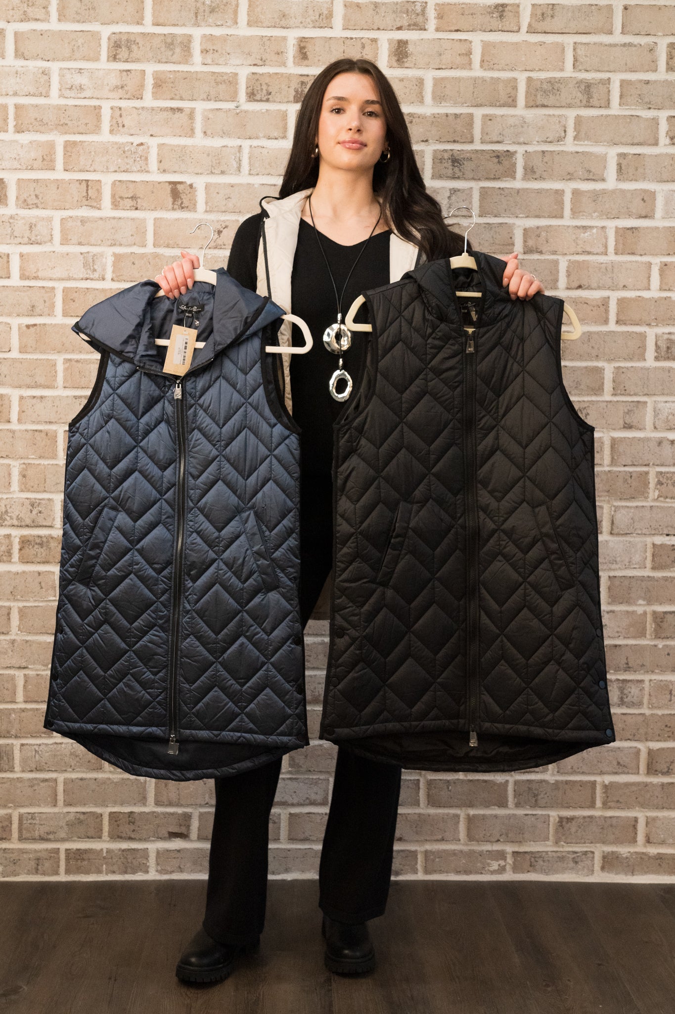 C/B LONG PUFFER VEST