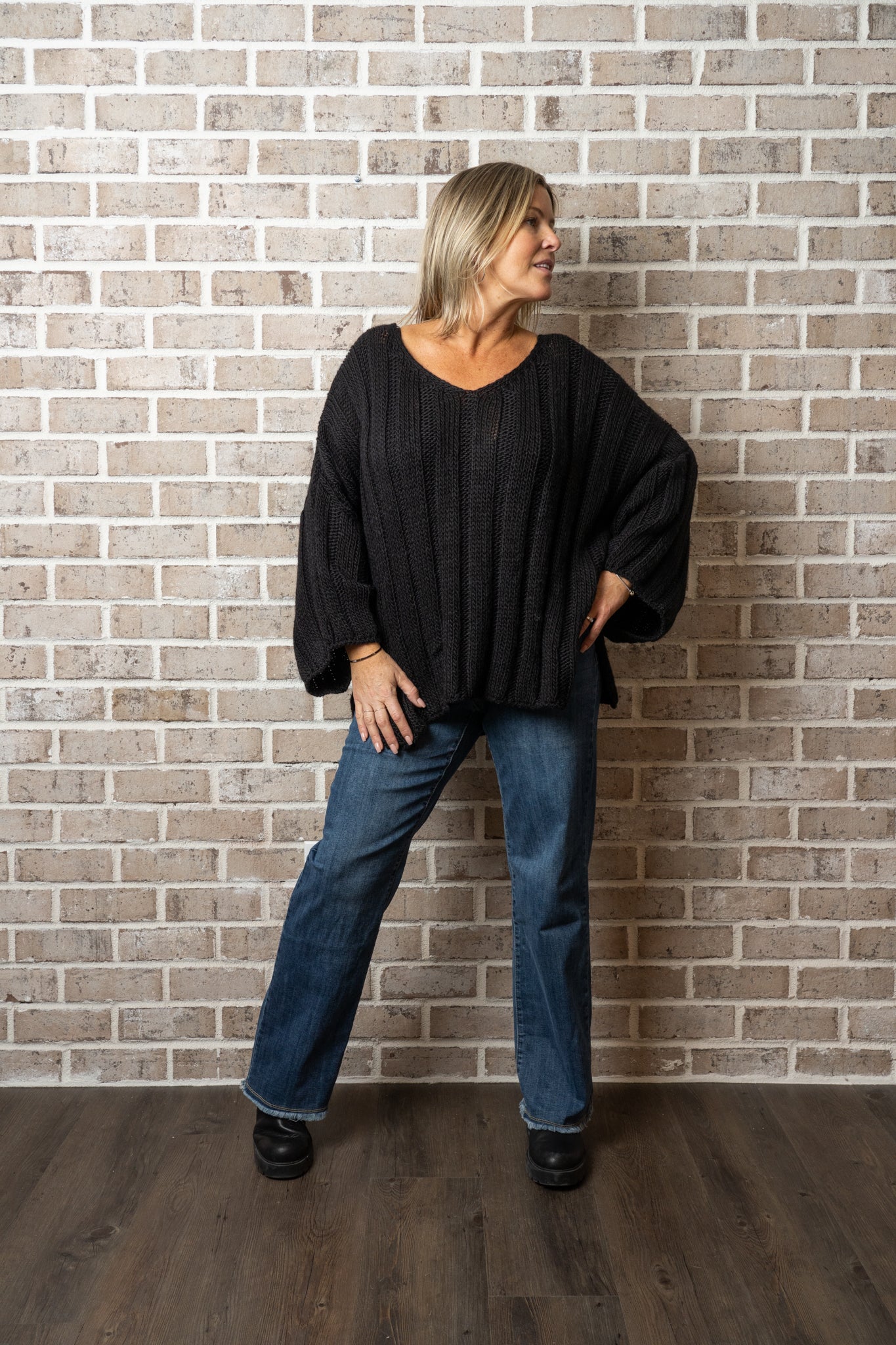 A/M PUFF SLEEVE SWEATER