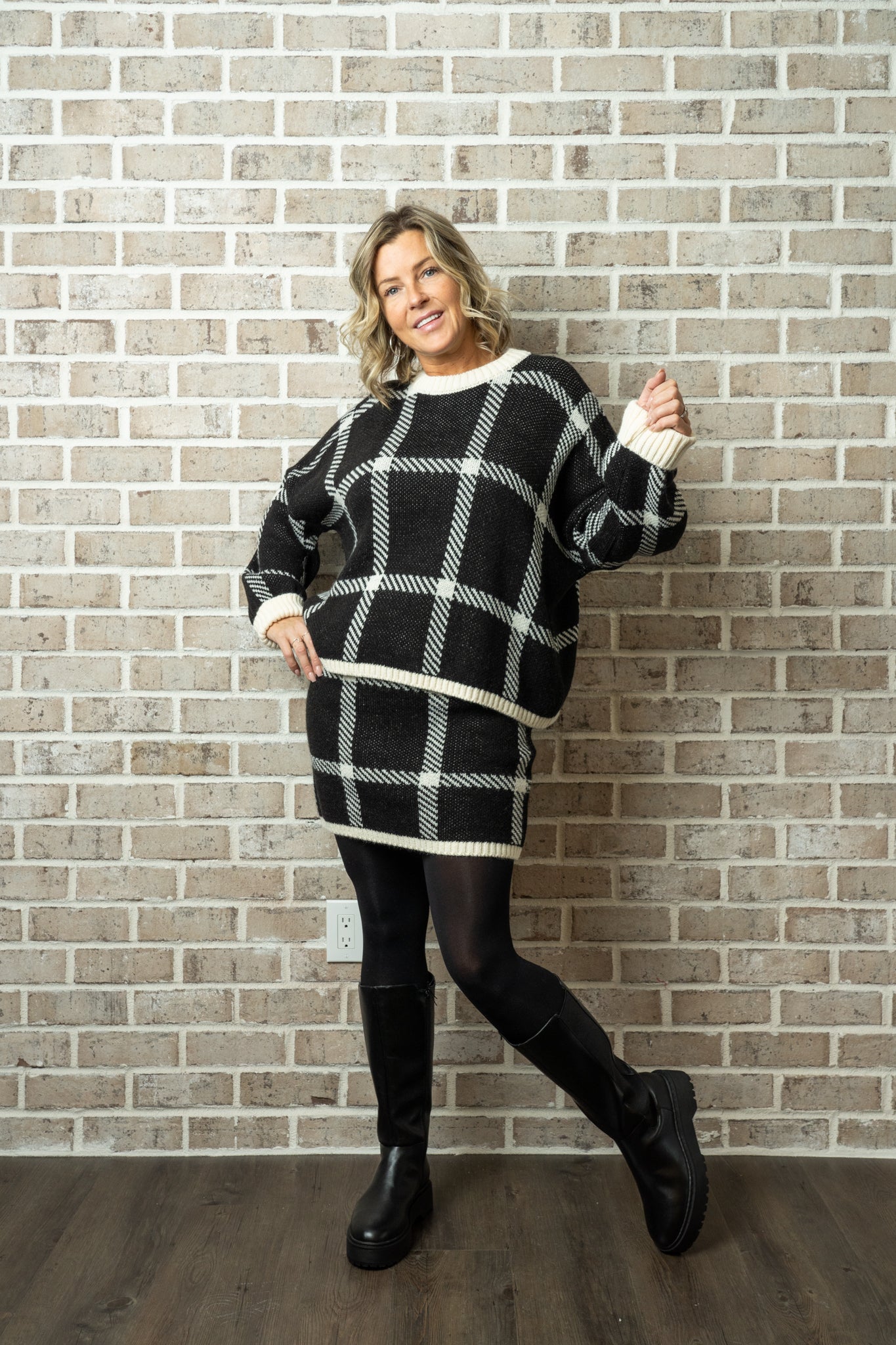 Plaid jumper dress hot sale plus size